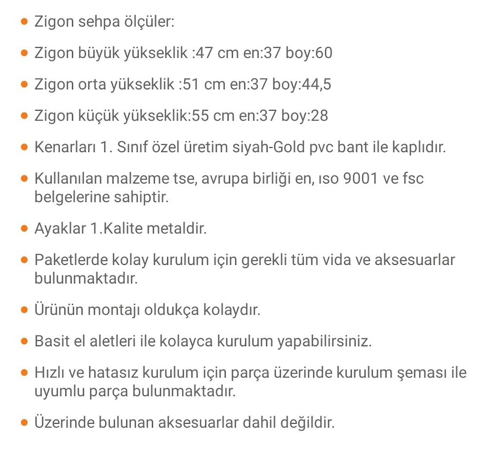 Çift Bendirli Kare Siyah Mermer Desenli 3 lü Zigon Sehpa - 7