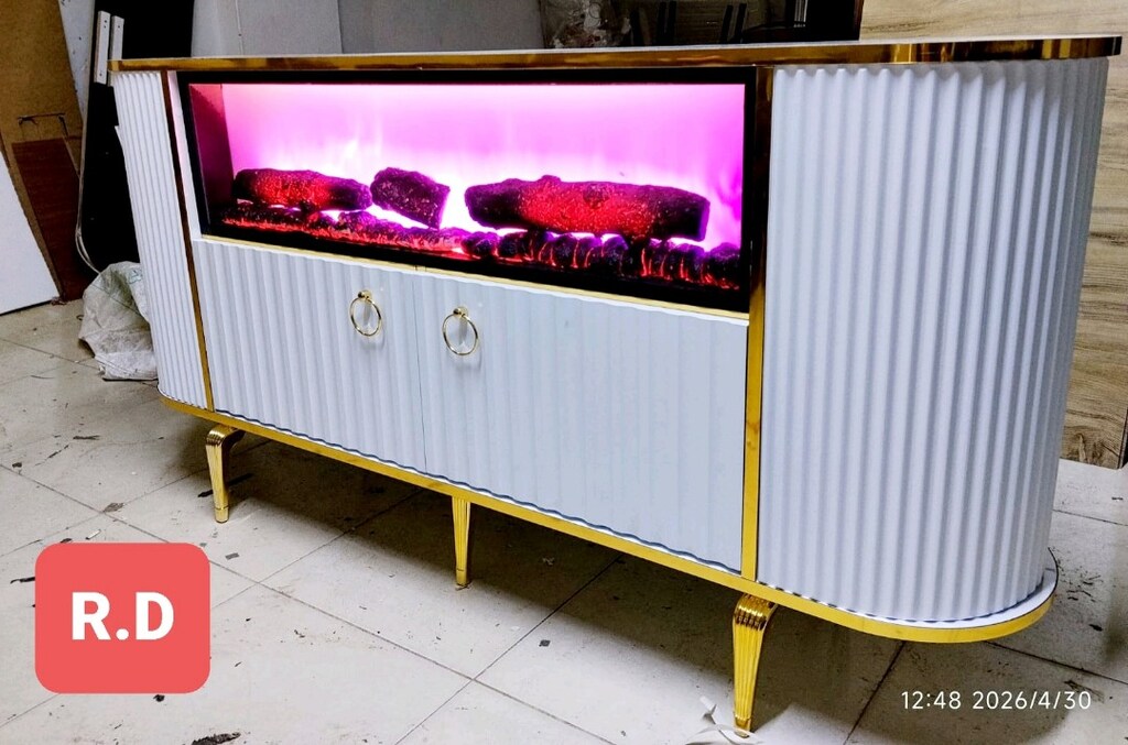 imalattan sıfır Şömineli bluetooth tv ünitesi Konsol - 5