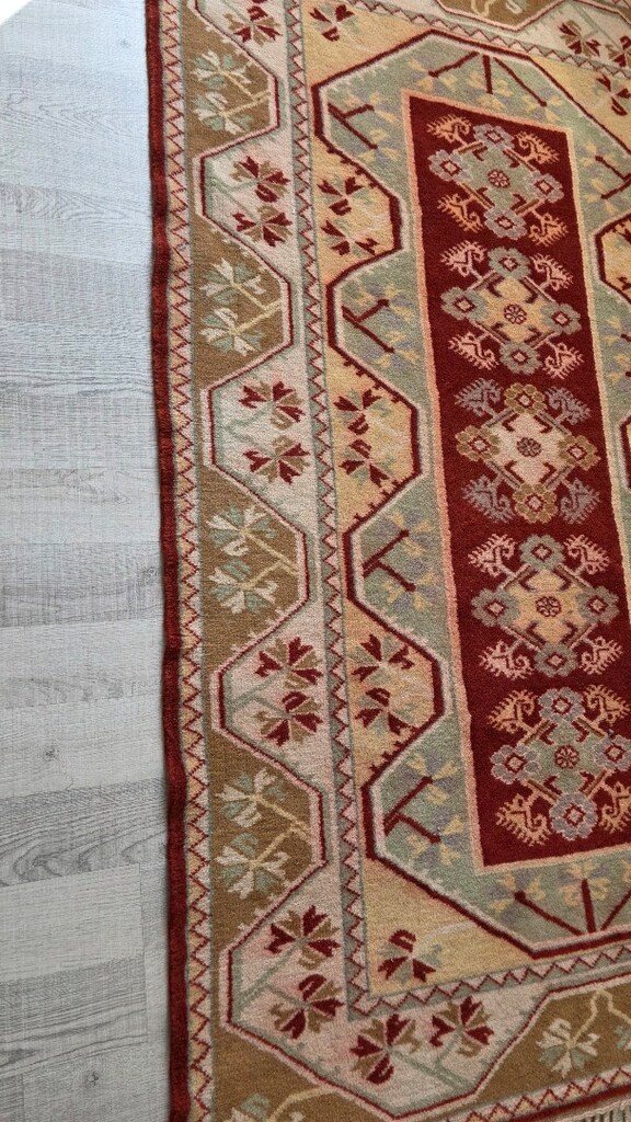 El dokuma yün Milas halısı 120x190 hatasız - 8