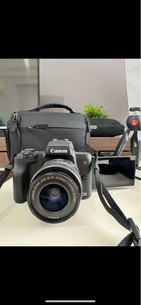 2 adet Softbox ve büyük monfrotto tripot hediyeli CanonM50 vlogger kit - 3