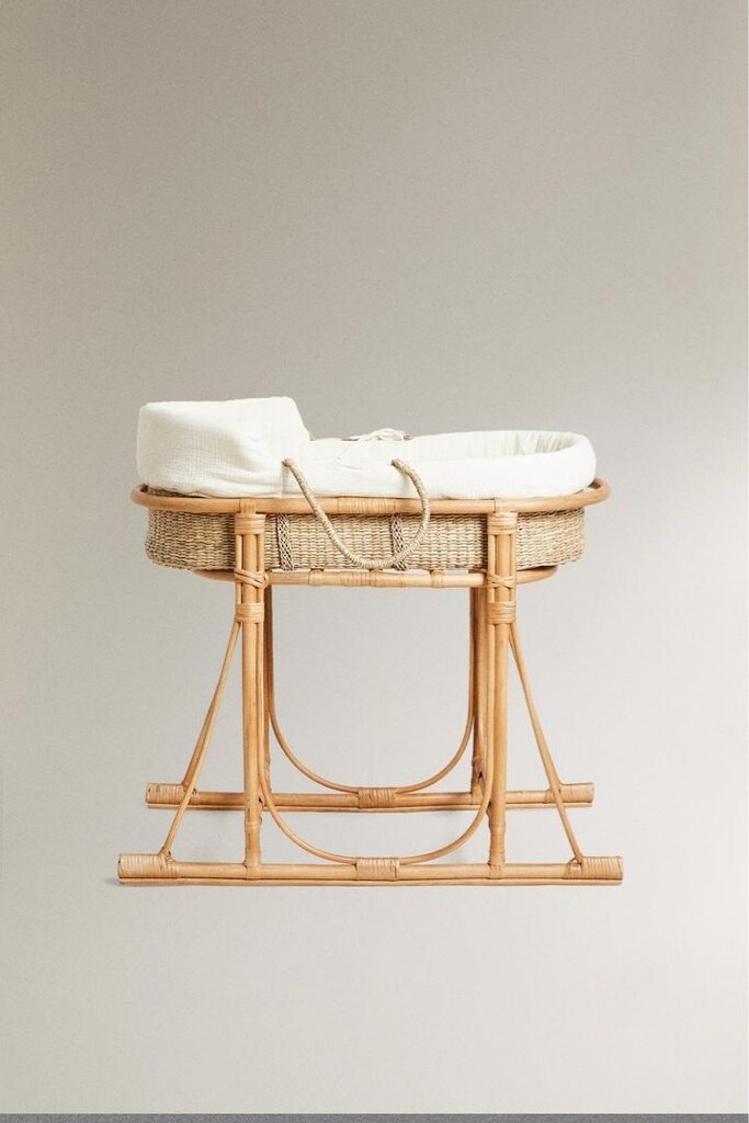 Zara Home Bambu Rattan Beşik Sepet - 6
