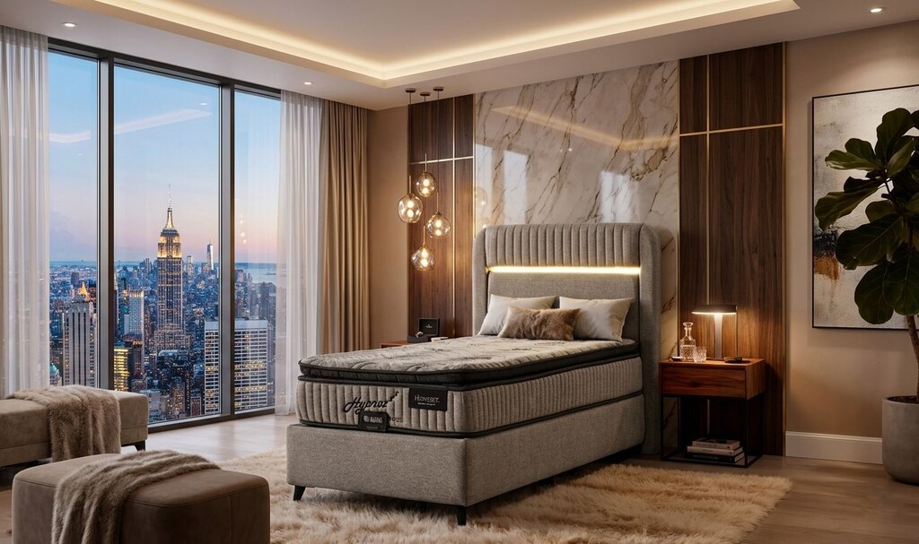 Sıfır , LED Aydınlatmalı Tek Kişilik Baza + Başlık + Yatak Takımı
