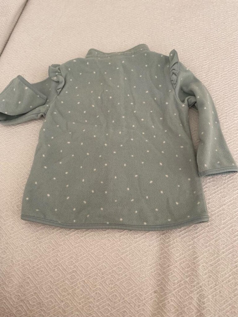 Pastel H&M Markalı Fırfırlı Çocuk Fermuarlı Ceket - 3