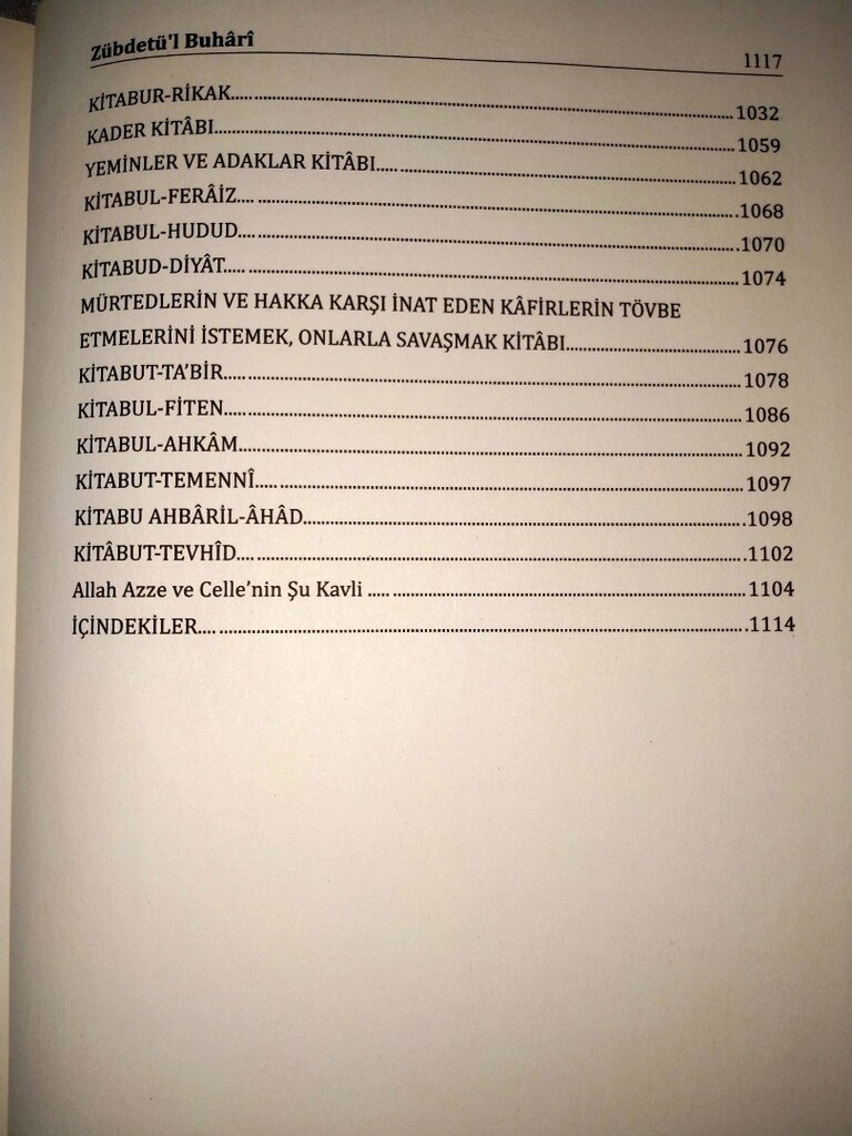 Dini kitap Zübdetül Buhari Hadisi şerifler kitabı - 7