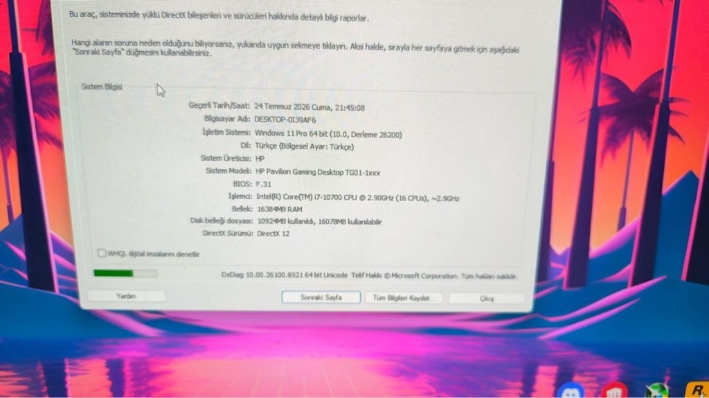 RTX 5050 İ7 10.NESİL 16GB DDR4 RAM 128GB M.2 - 2