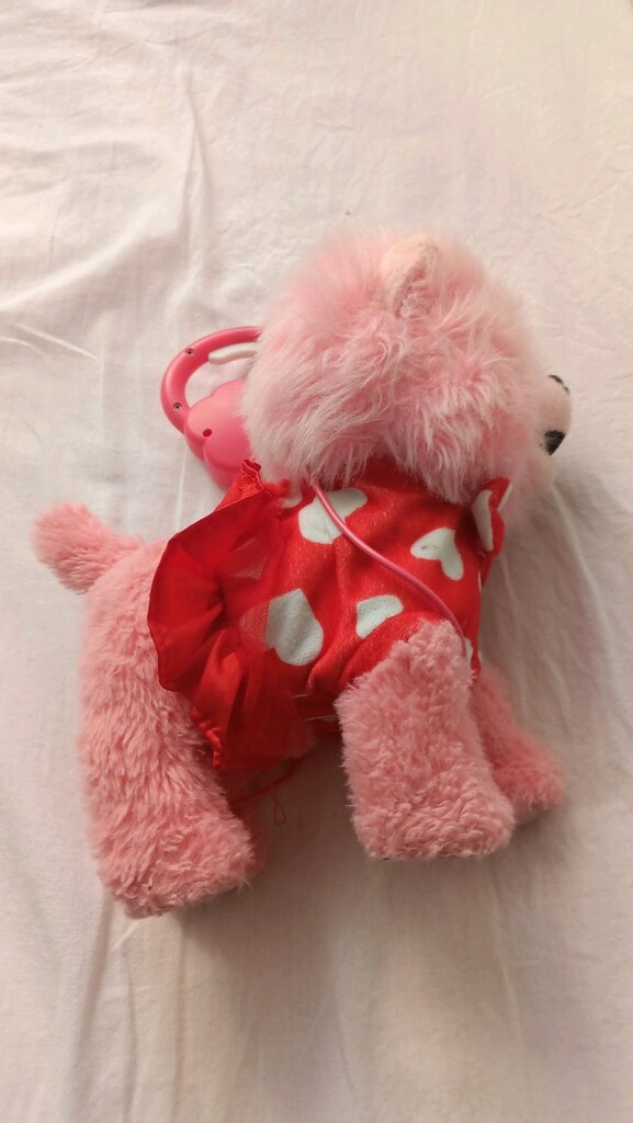 pilli sesli yürüyen pembe sevimli köpek - 2