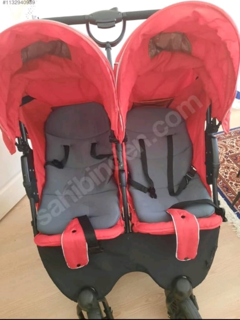 ikiz bebek arabası fazla kullanılmadı pazarlık var - 2