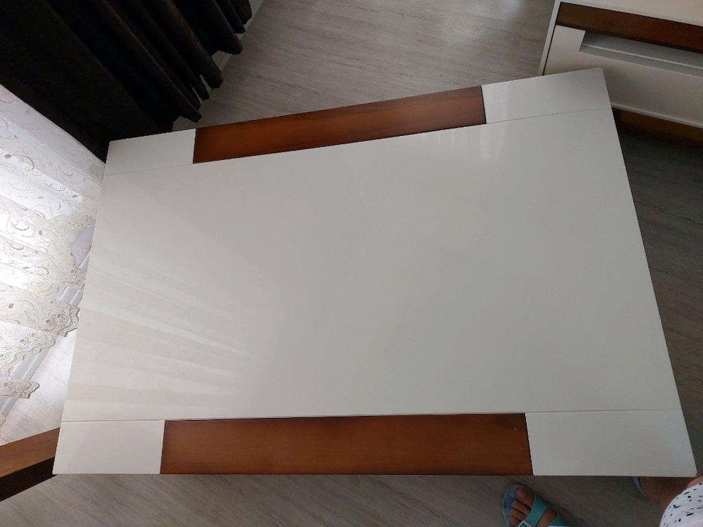 mdf lake boyalı masa 6 sandalye orta sehpa tv sehpası - 12