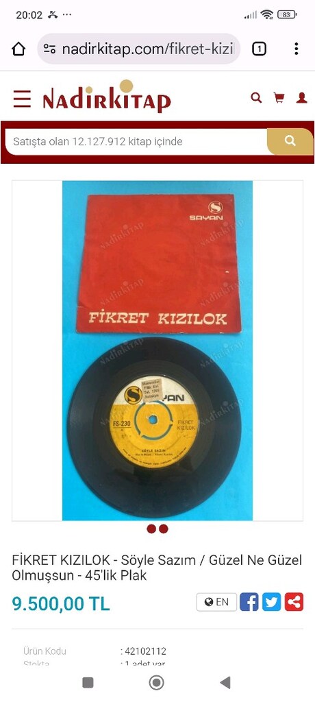 Fikret Kizilok Güzel Ne Güzel Olmussun-Söyle Sazim 45 Lik Plak - 3