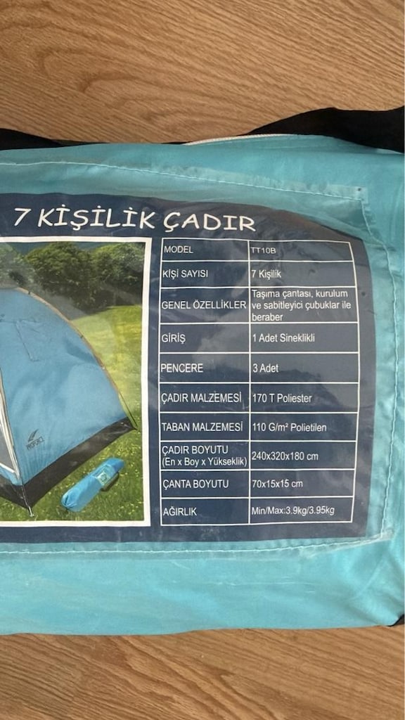 Hiç kullanılmamış 7 kişilik çadır - 2