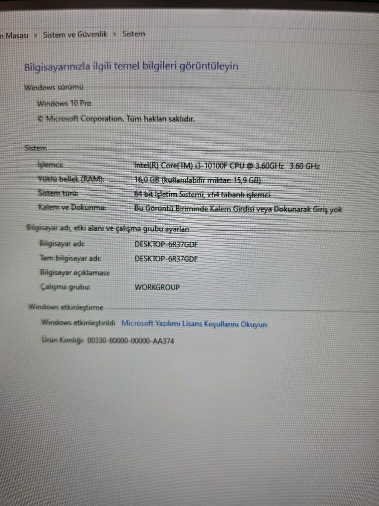 GAMİNG İ3 ( 10 NESIL ) SORUNSUZ OYUNCU BİLGİSAYARI KOMPLE SET - 4