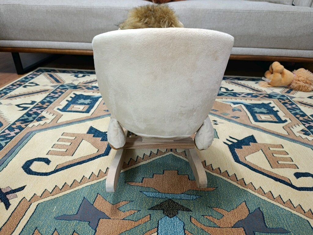 Ahşap Ayaklı Peluş Sallanan Aslan - 5
