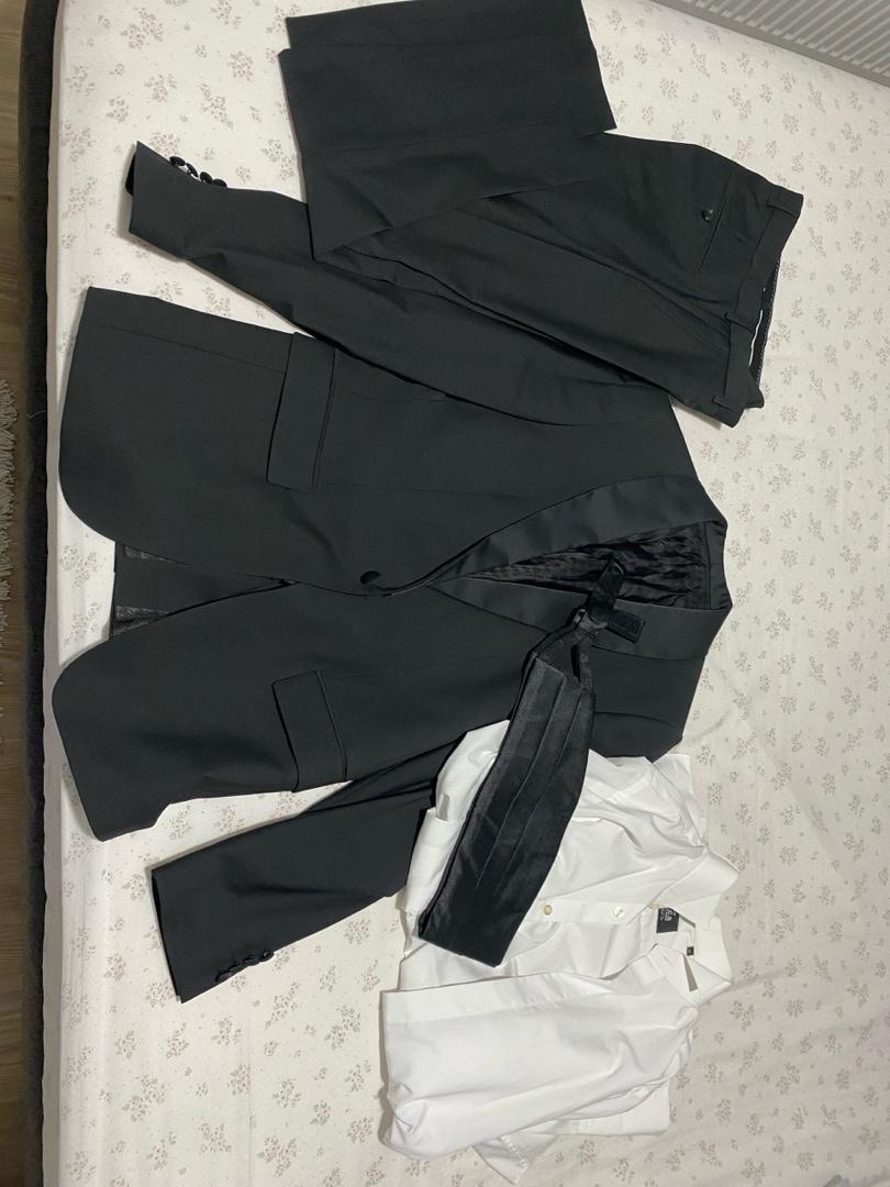 Siyah Damat Smokin Slim Fit Takım Elbise - 7