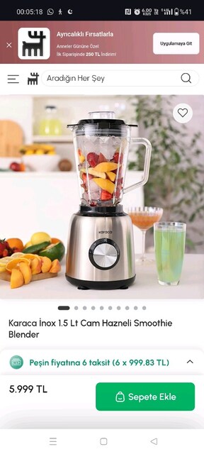 karaca smoothy blender çok az kullanıldı temiz sorunsuz