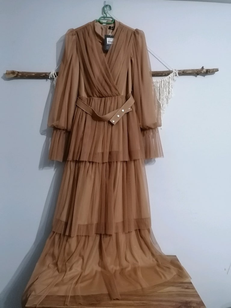 Katmanlı tüllü abiye - 3