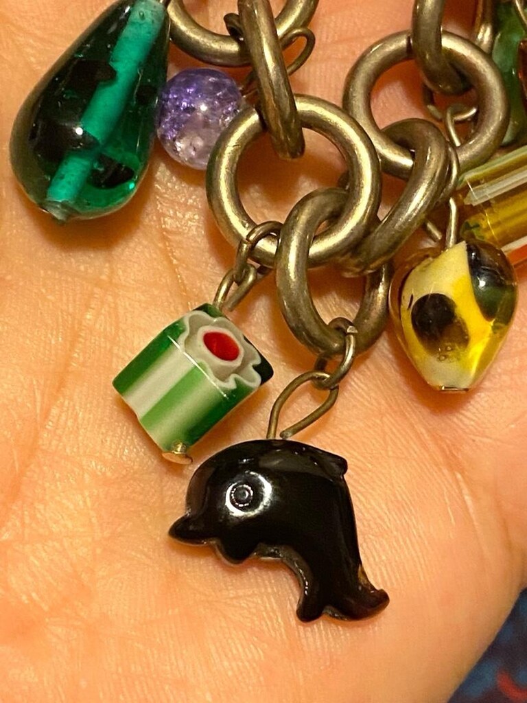 Vintage Murano Cam Charm’lı Çelik Bileklik - 11