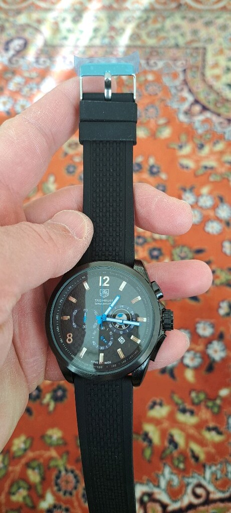 sıfır TAGHEUER CARRERA pilli kronografli karbon kasa slikon kordonlu s - 3