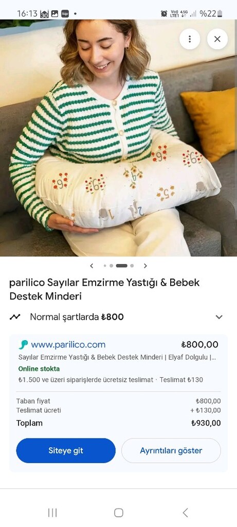 Bebek emzirme yastığı minderi. Temiz. İsteyene biberon da var. - 7