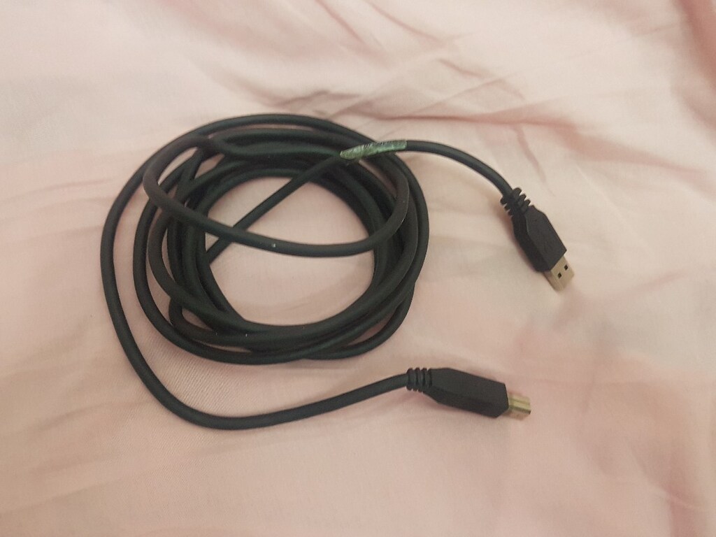 2 adet 3 Metre USB Yazıcı Kablosu Hp- Canon-Brother Printer Kablo siya - 4