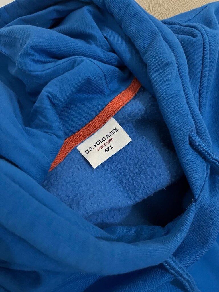 U.S POLO ASSN. - 4XL BEDEN - KOBALT MAVİ SWEATSHIRT(KAPÜŞONLU) - 6