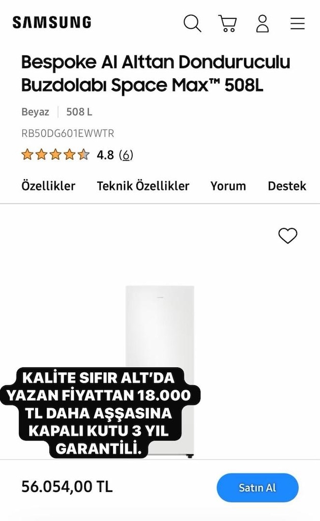 SAMSUNG SIFIR BUZDOLABI TELEFON TAKASI DEĞERLENDİRİLİR. - 2