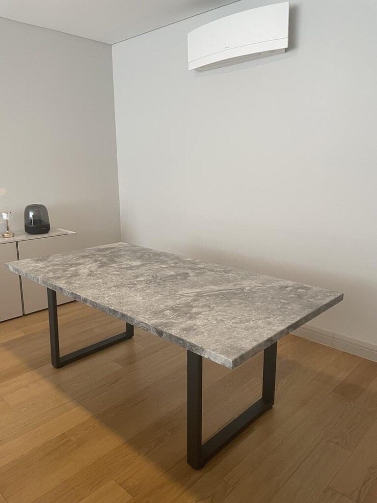 SIFIR, GERÇEK MERMER MASA, TUNDRA GREY - 2