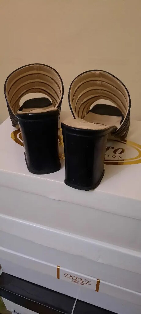 Şeffaf rugan dekolteli zebra topuklu terlik - 5