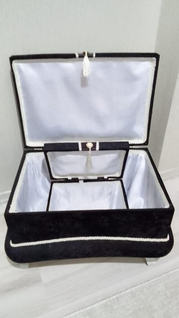Siyah Beyaz damat Sandığı damat bohçası - 6