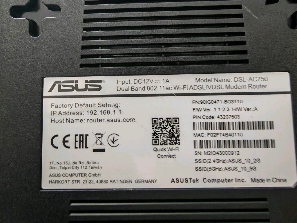 Asus vdsl 5 GHZ modem - 2