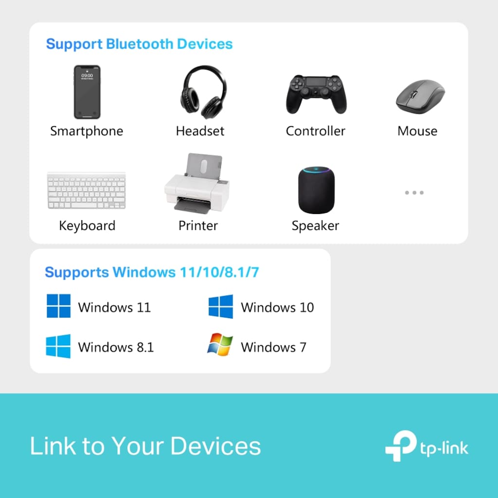 TP-Link USB Bluetooth 6.0 Nano Kablosuz Alıcı BT v6.0 PC Dongle - 7