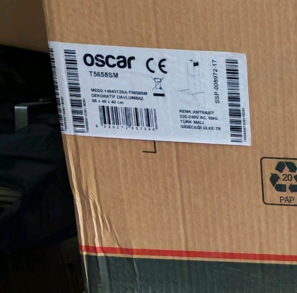 Sıfır Oscar (Simfer) Siyah Cam Üçlü Ankastre Set -(8032 / 3601 / 5658) - 5