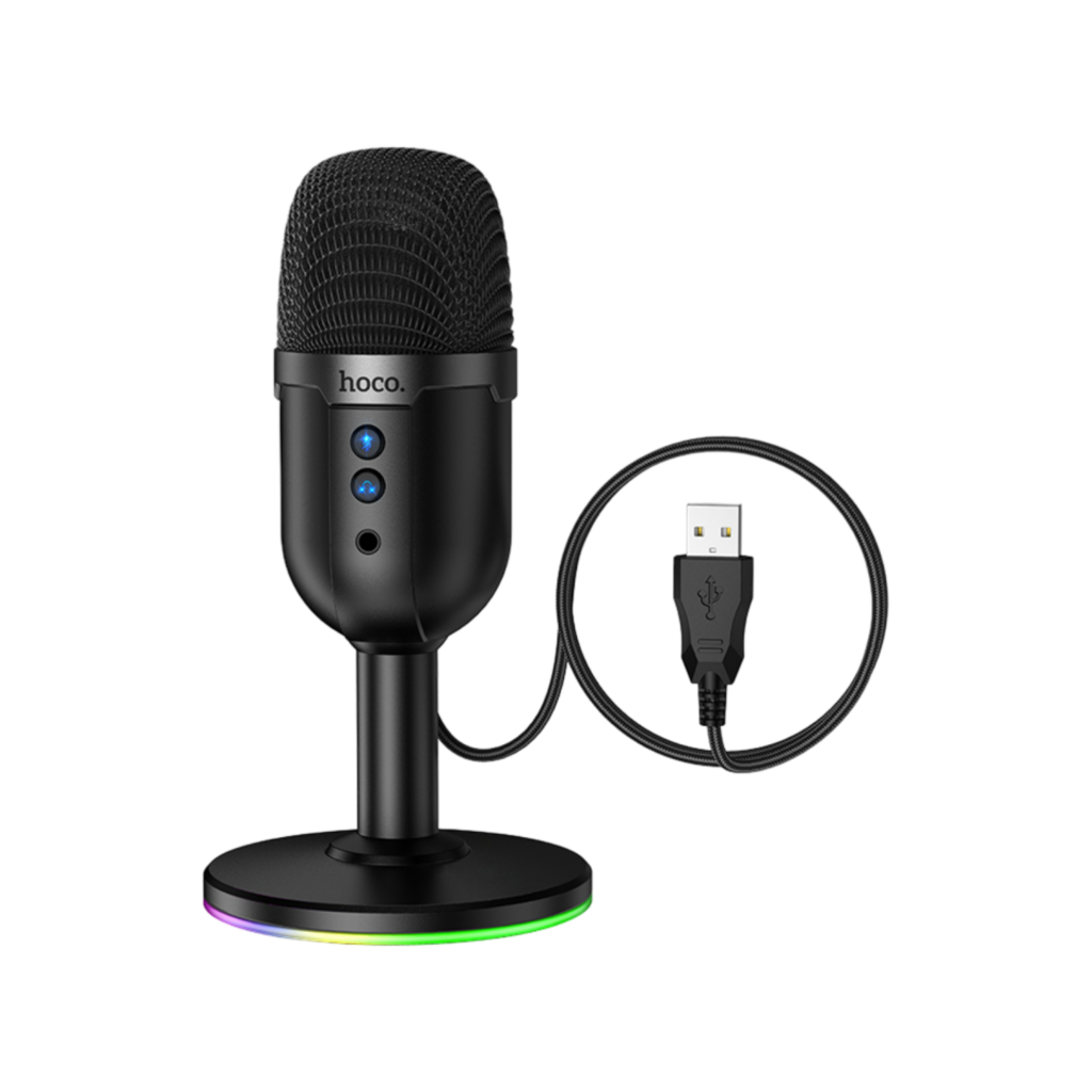 Hoco. L25 Bright 360 Derece RGB USB Yayıncı Masaüstü Mikrofonu (sıfır) - 6