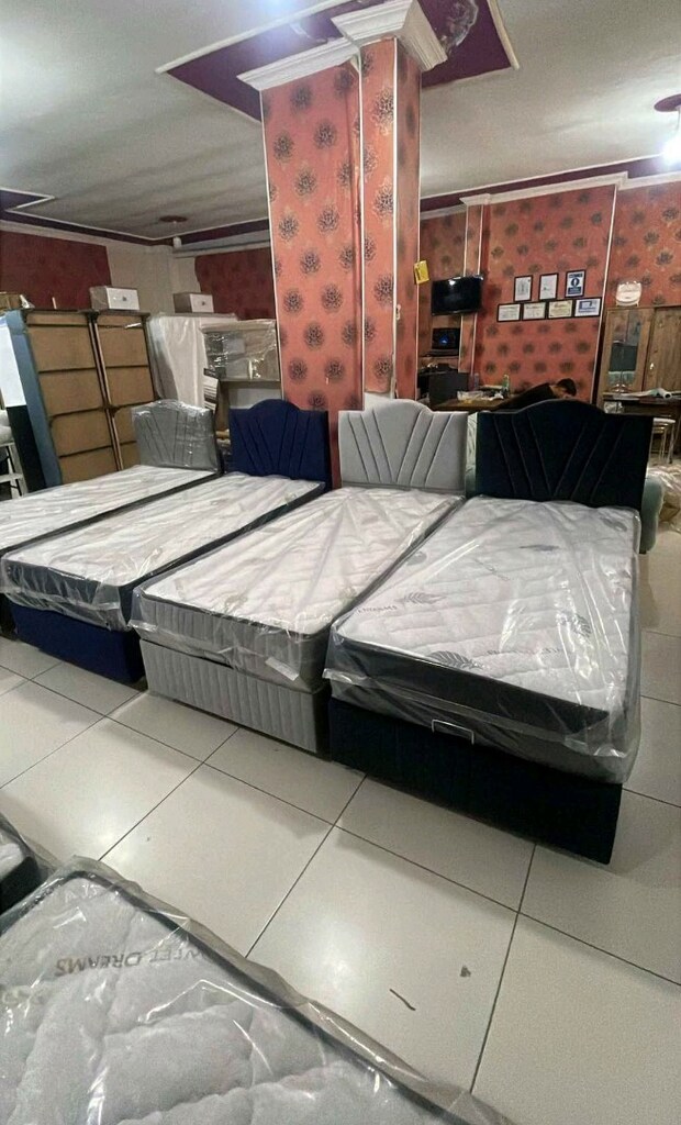 Sıfır 3 Kapılı Bohem Dolap + Tek Kişilik Baza + Yatak + Başlık - 8