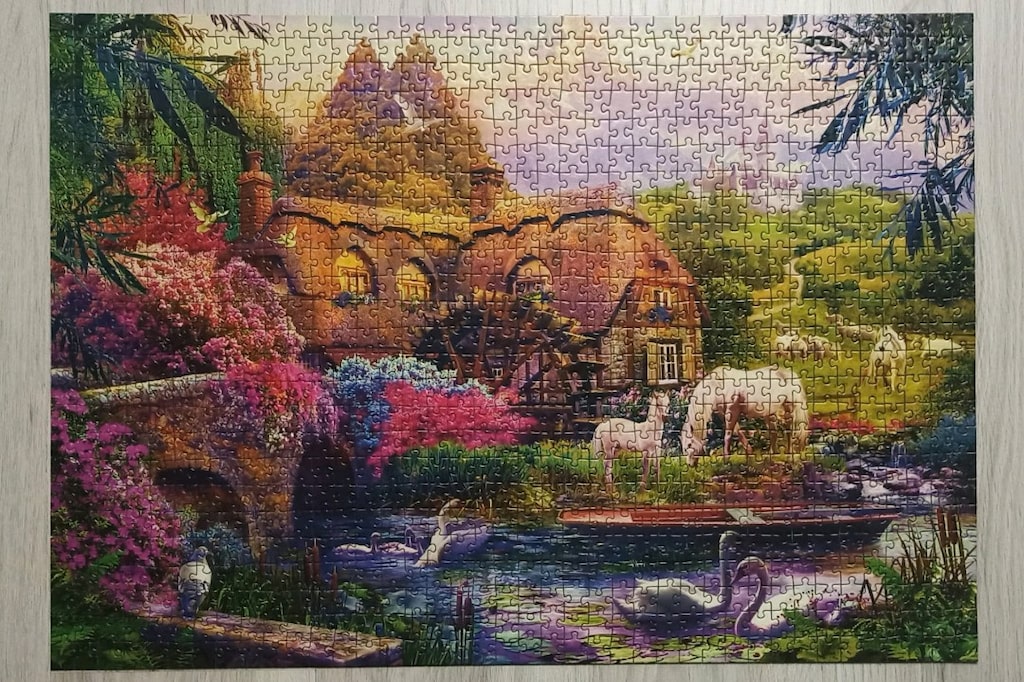 Arlası Bantlı Yapılmış Puzzle - 9