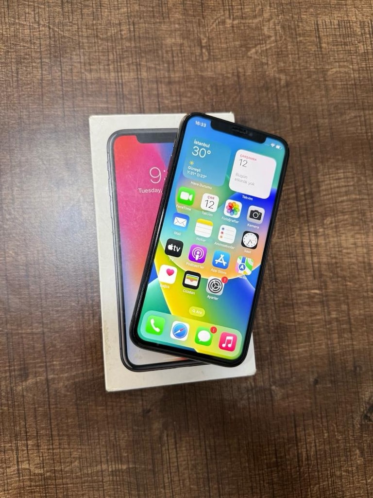 İPHONE X SİYAH 64 GB YURTİÇİ PİL 100 FACE İD AKTİF - 2