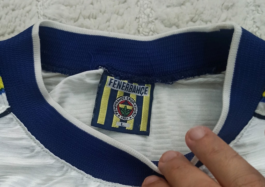 2001-2002 Abdullah Ercan Orijinal Fenerbahçe Deplasman Forma Fenerium - 4