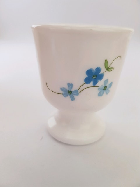 Vintage Mavi Çiçekli Yumurtalık.. - 4