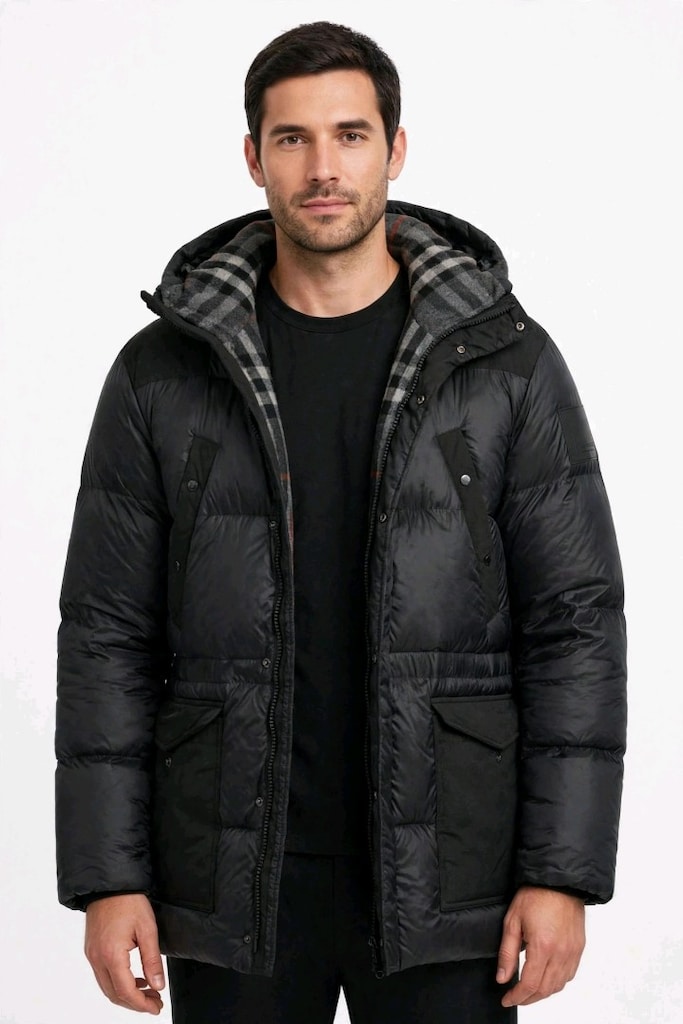 Burberry 'Lindford' Siyah Şişme Mont - 2
