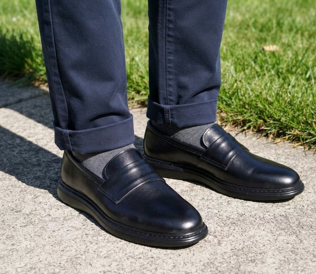 HAKİKİ DERİ GÜNLÜK LOAFER SİYAH (40-44) ERKEK AYAKKABI YENİ - 3
