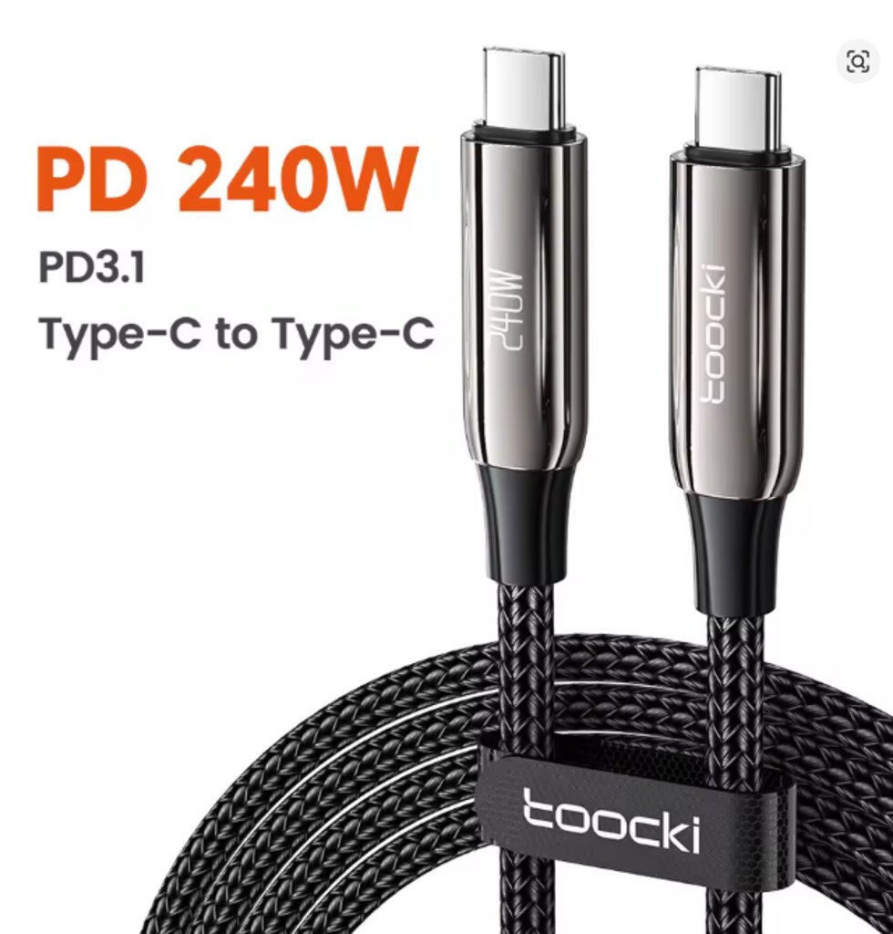 Toocki 240 W USB-C -Type-C Kablosu PD 3.1 48V 5A - 2 metre - 2