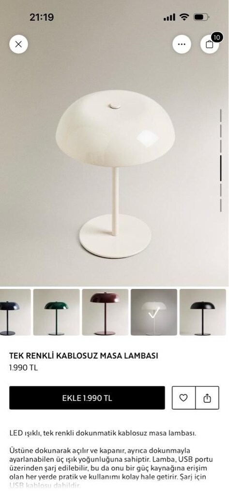 Zara HOME lamba - 2