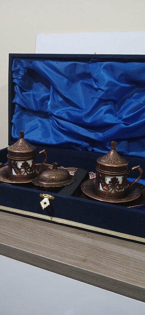 bakır kahve fincan seti - 2
