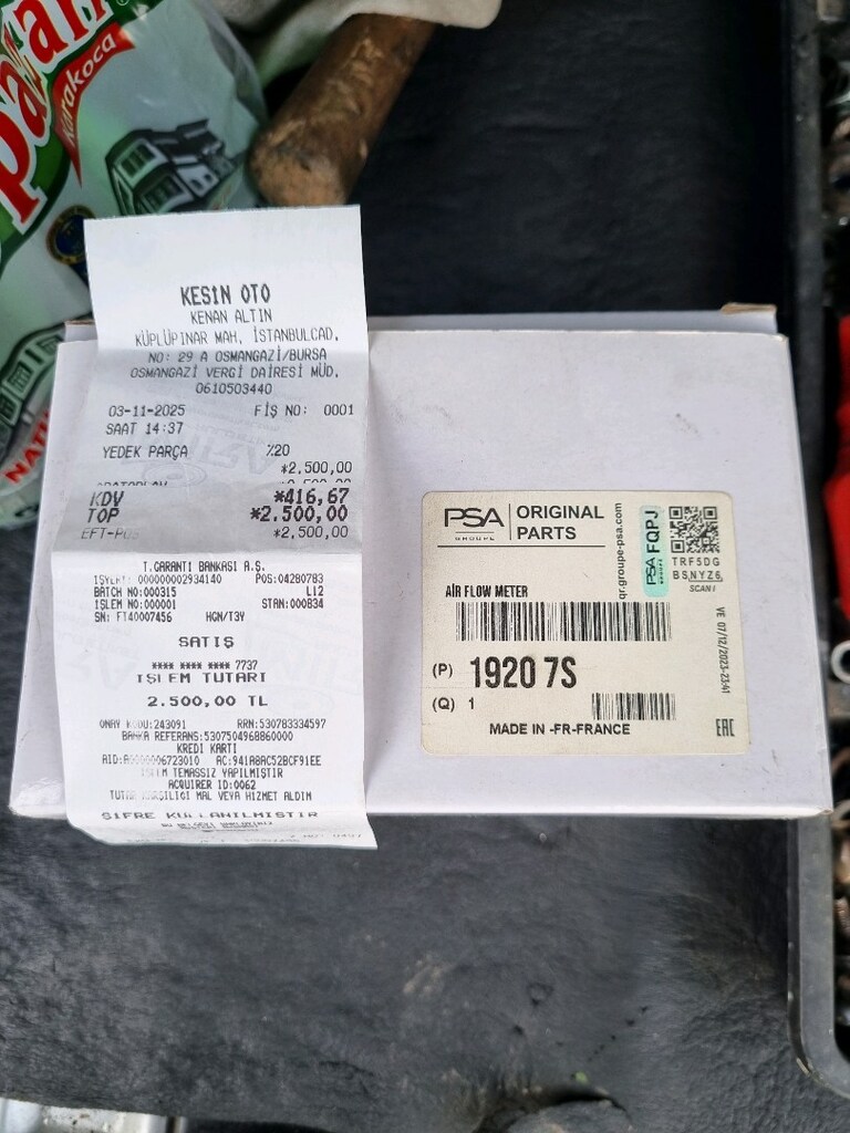 partner 2.0 hdi hava akısmetre - 3