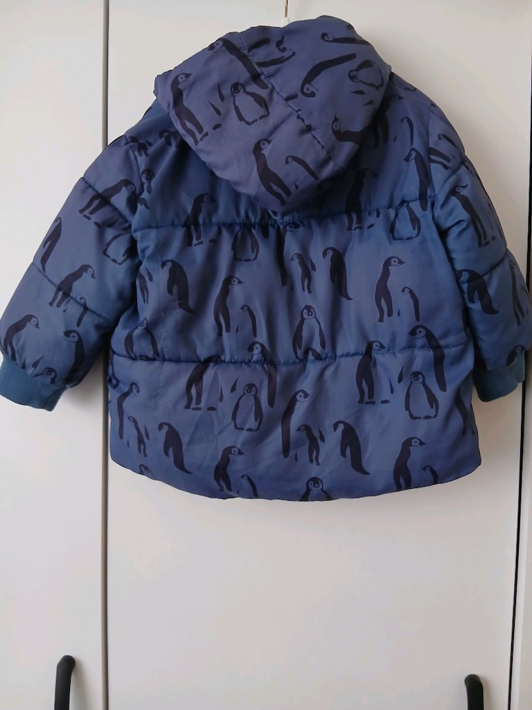 Zara BabyBoy Erkek Su İtici Penguen Desenli Şişme Mont(12-18 Aylık) - 7