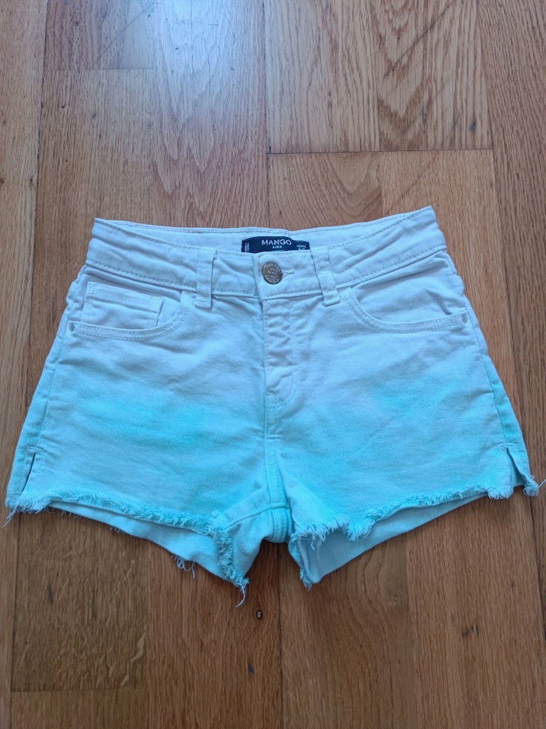 9-10 yaş,MANGO, KIZ ÇOCUK Likralı kot şort - 3