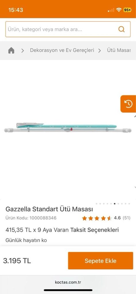 gazzella ütü masası 1-2 kez kullanıldı - 2