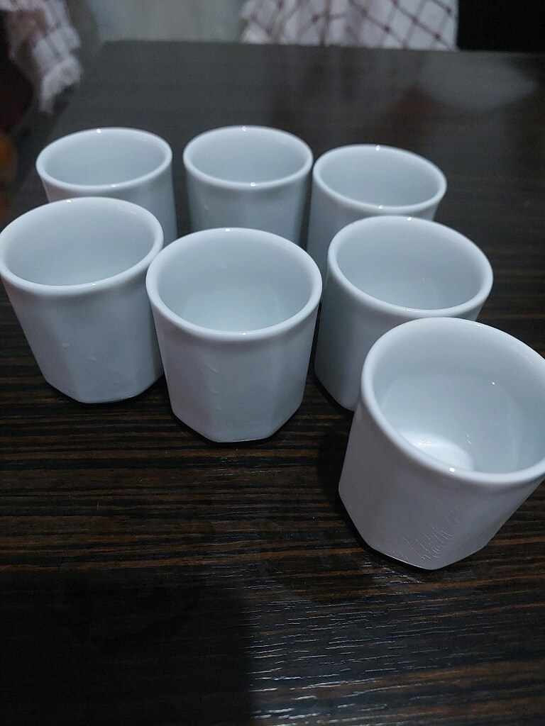 sıfır güral porselen kürdanlık yumurtalik kahve yanı 7 adet... - 2