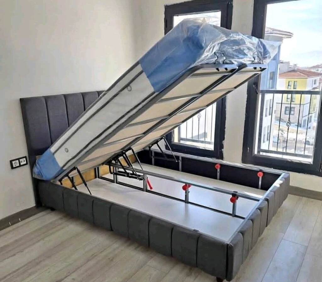 160/200 cm'lik baza Başlık yatak takım sandıklı baza - 8