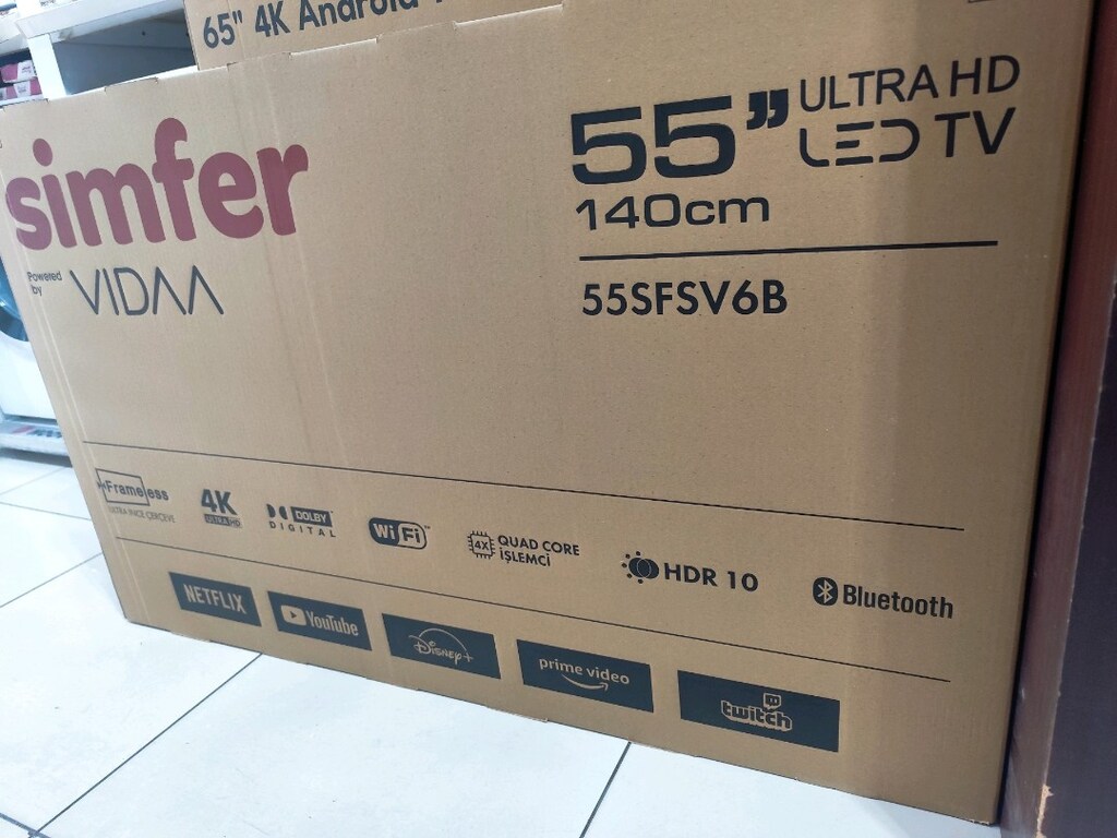 SİMFER 55 İNÇ 140 EKRAN 4K ULTRA HD DAHİLİ WİFİ UYDU Bluetooth sıfır - 3