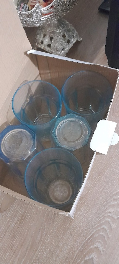 bes adet kullanilmis su bardağı büyük boy - 3